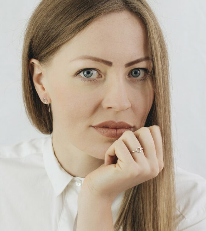 Kolczyki Koło-Linia srebrne