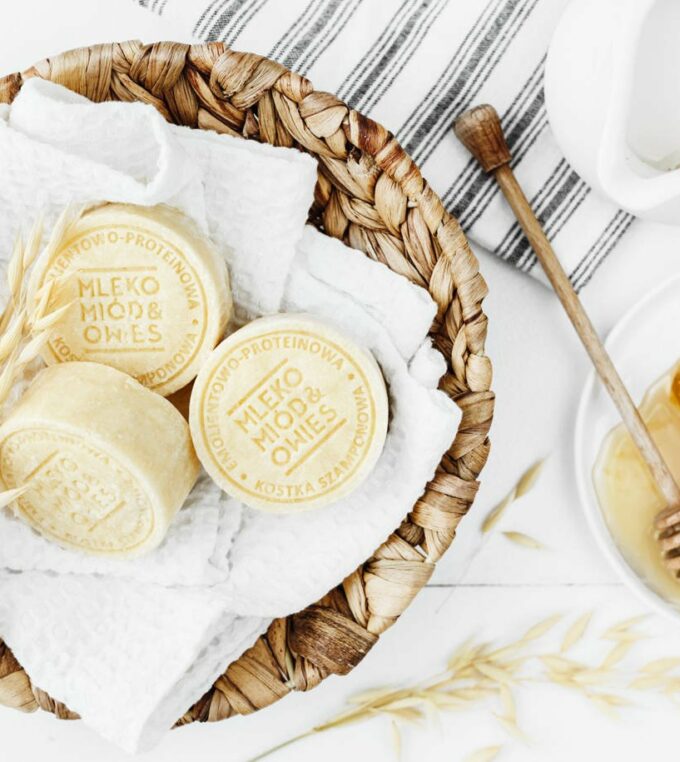 Szampon w kostce Miód, Mleko i Owies