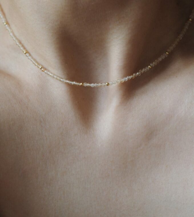 Naszyjnik Nawleczone Cytryn