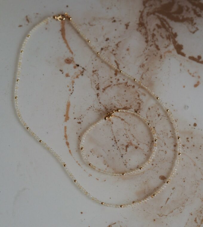 Naszyjnik Nawleczone Cytryn