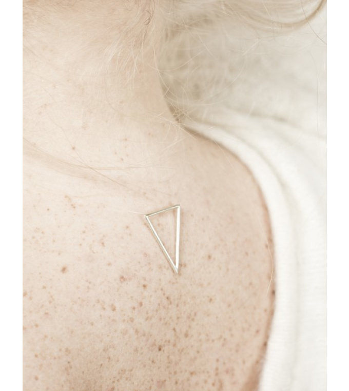 Naszyjnik trójkąt pozłacany