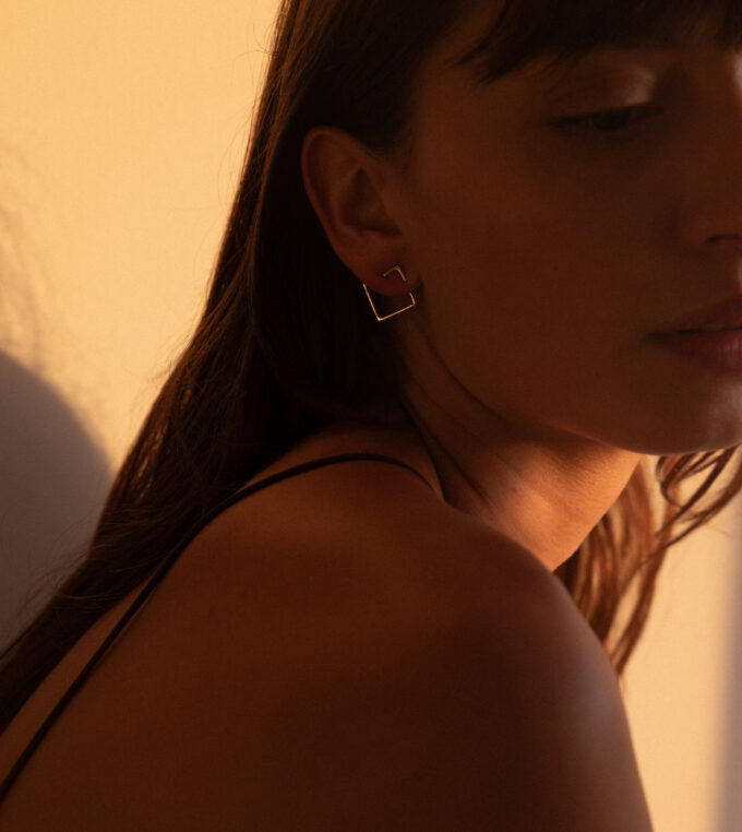 Kolczyki Kwadraty srebrne