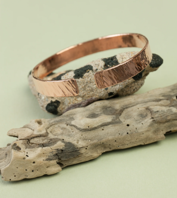 Bransoletka miedziana paski