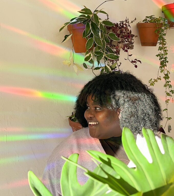 Naklejka pryzmat tęcza Roślina