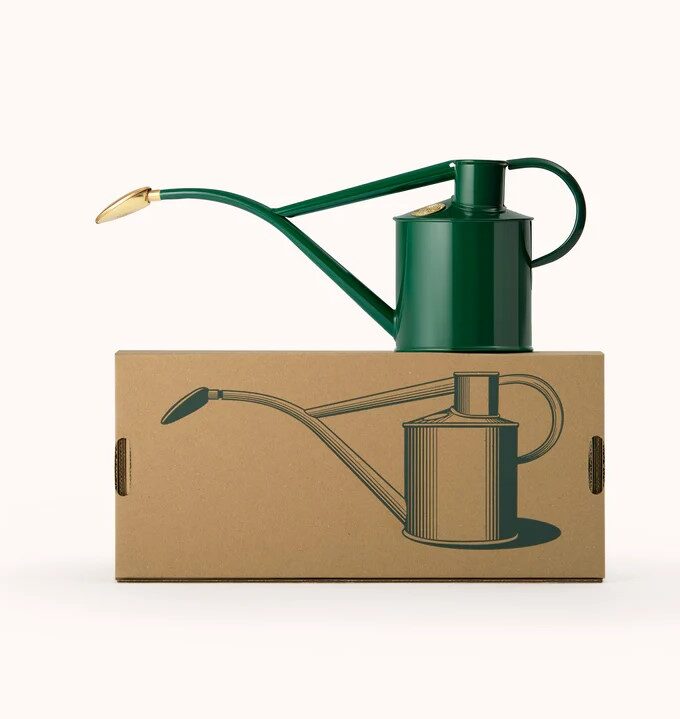 Zielona stalowa konewka 1 l