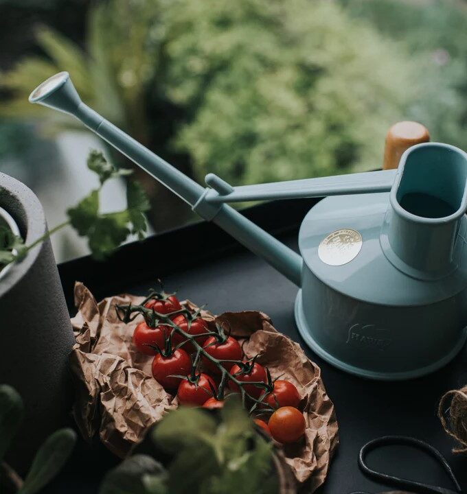 Błękitna plastikowa konewka 0,7 l