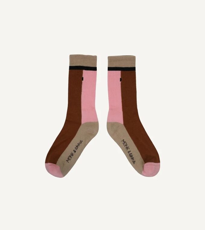 Skarpety Acorn brązowo różowe