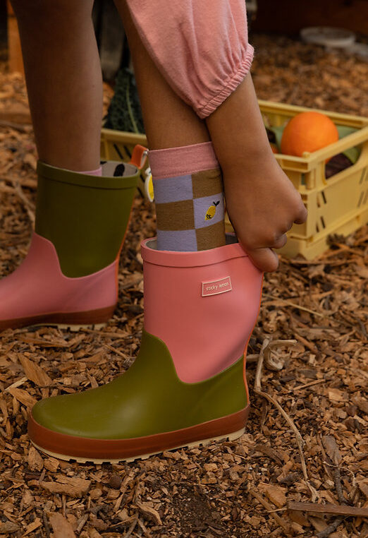 Skarpety dzięcięce w szachownicę