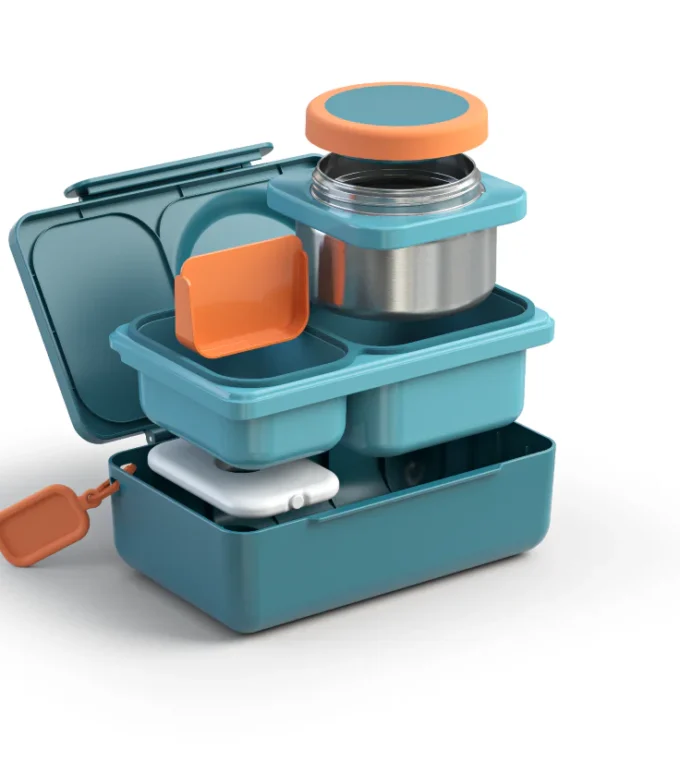 Lunchbox z termosem Omiebox UP Teal Green