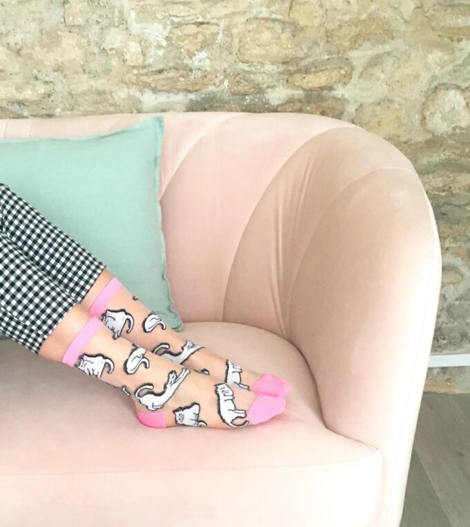 Skarpetki transparentne Biały Kot