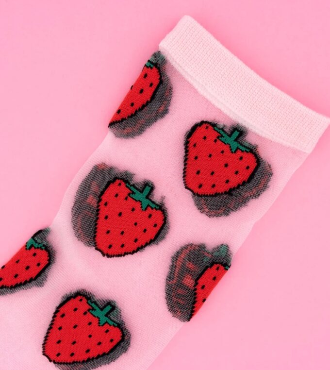 Skarpetki transparentne Truskawki