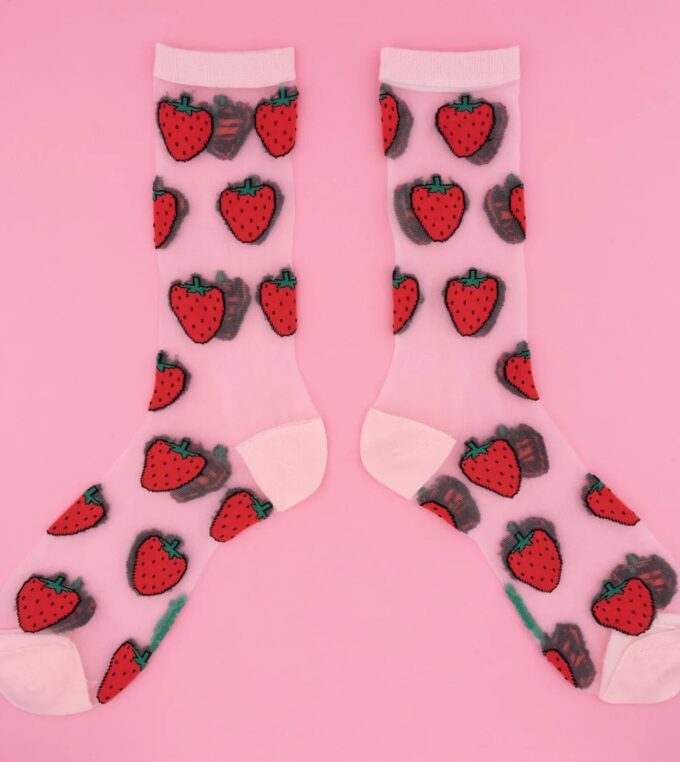 Skarpetki transparentne Truskawki