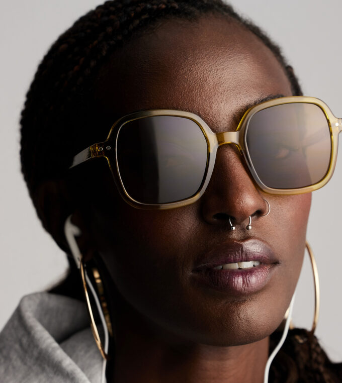 Okulary Sun OFFICE Golden Green