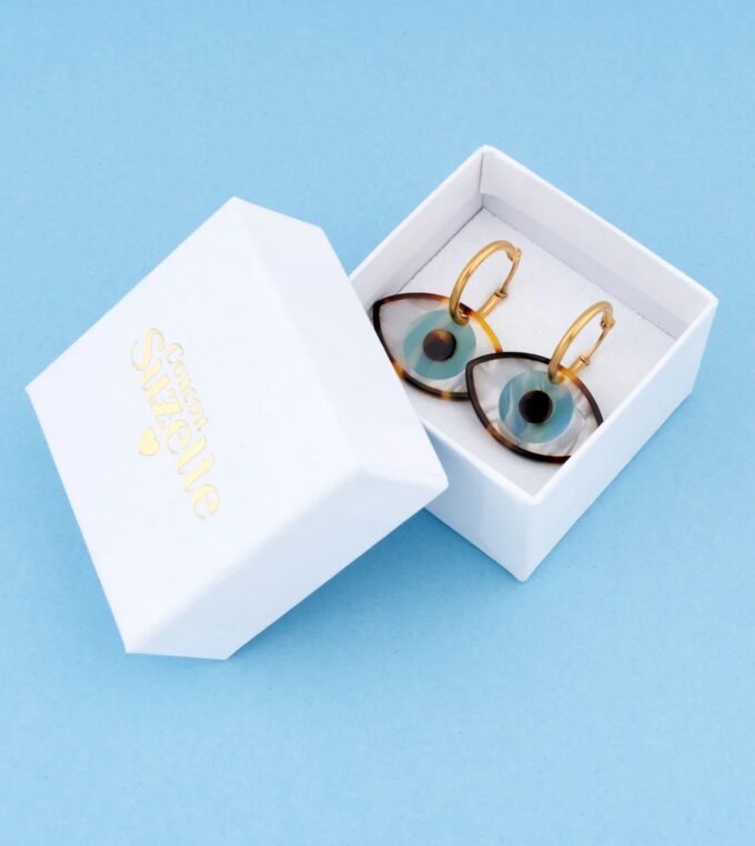 Kolczyki Oczy niebieskie