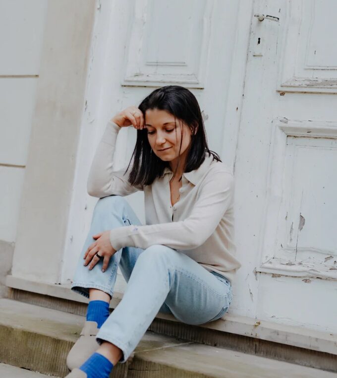 Kardigan Give a Hug, Ladybug Cream