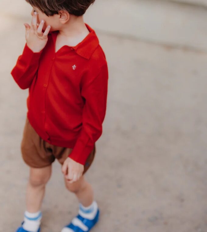 Kardigan Give a Hug, Little Bug Red