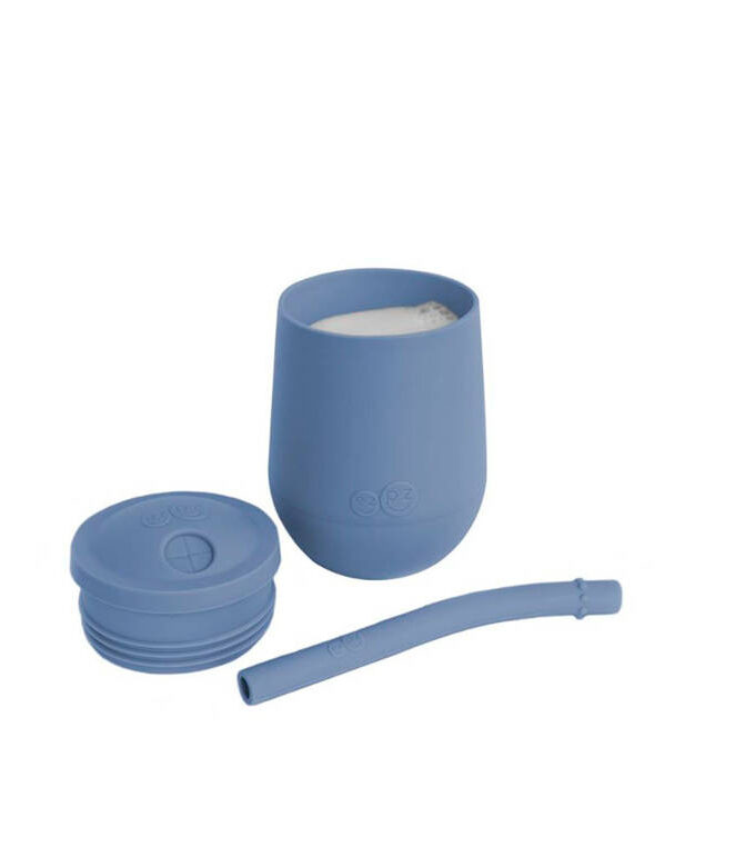 Silikonowy Kubek ze słomką Mini Cup ciemny niebieski