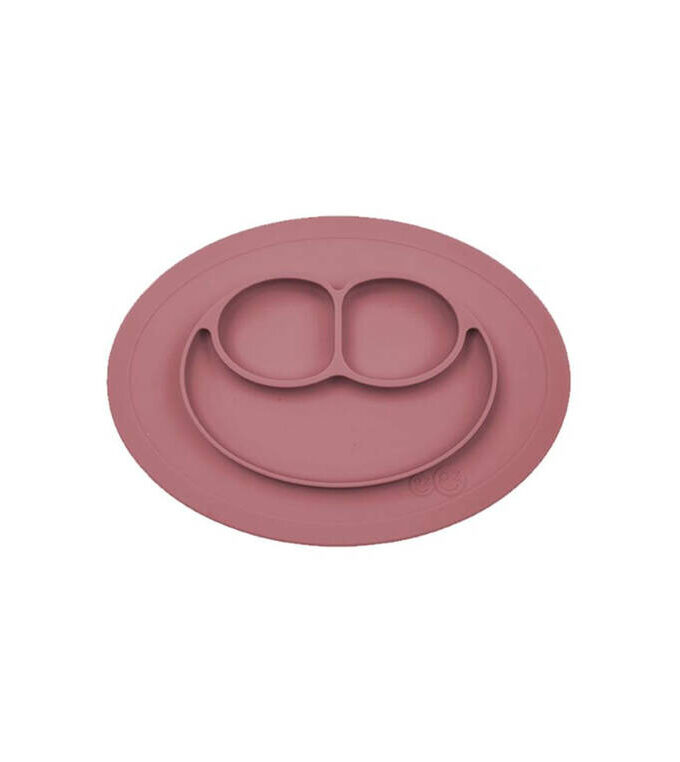 Talerzyk z podkładką dla dzieci Mini Mat mauve
