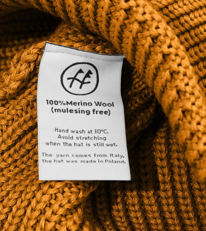 Czapka Beanie XL Musztardowa
