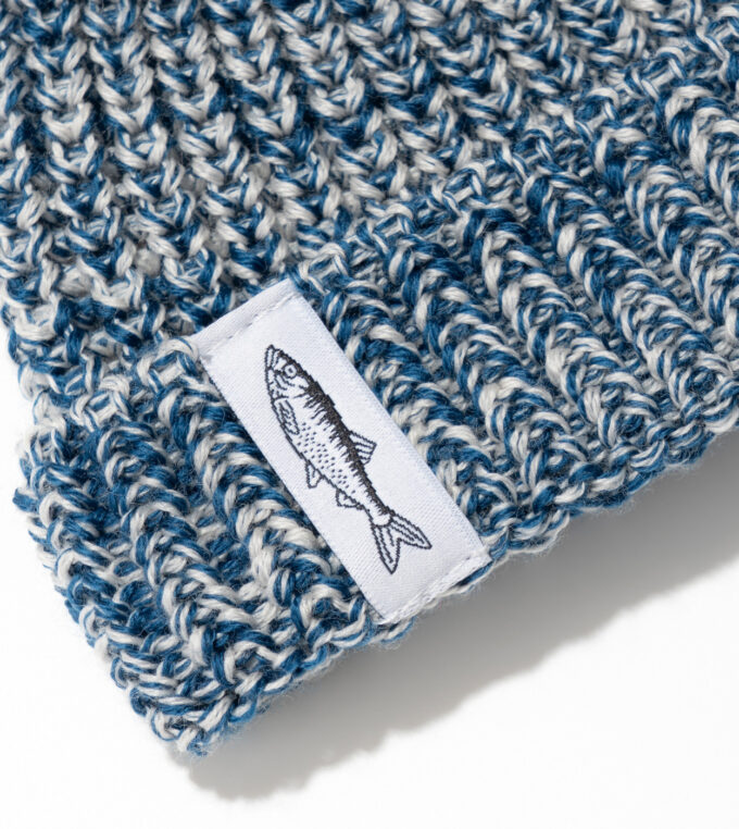 Czapka dokerka melanż beż/morski