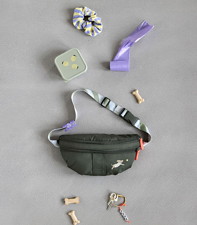 Torebka nerka na smakołyki dla psa Enja mini Olive