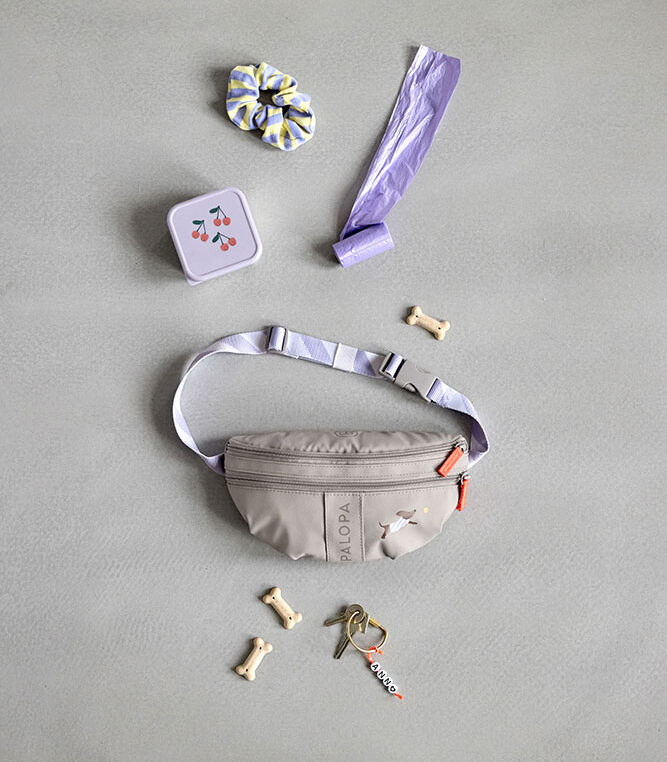 Torebka nerka na smakołyki dla psa Enja mini Taupe