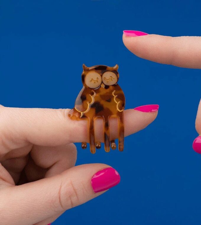 Mini klamra do włosów Sowa