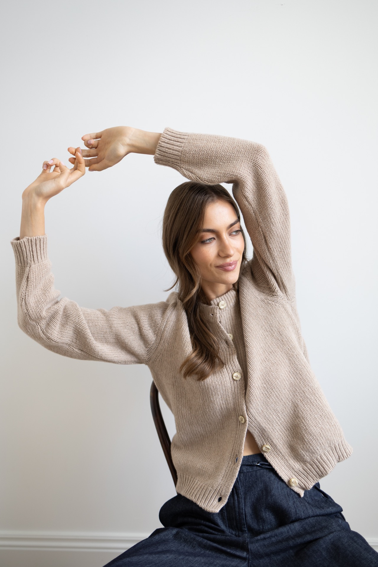 Kardigan Greta beżowy - obrazek 3