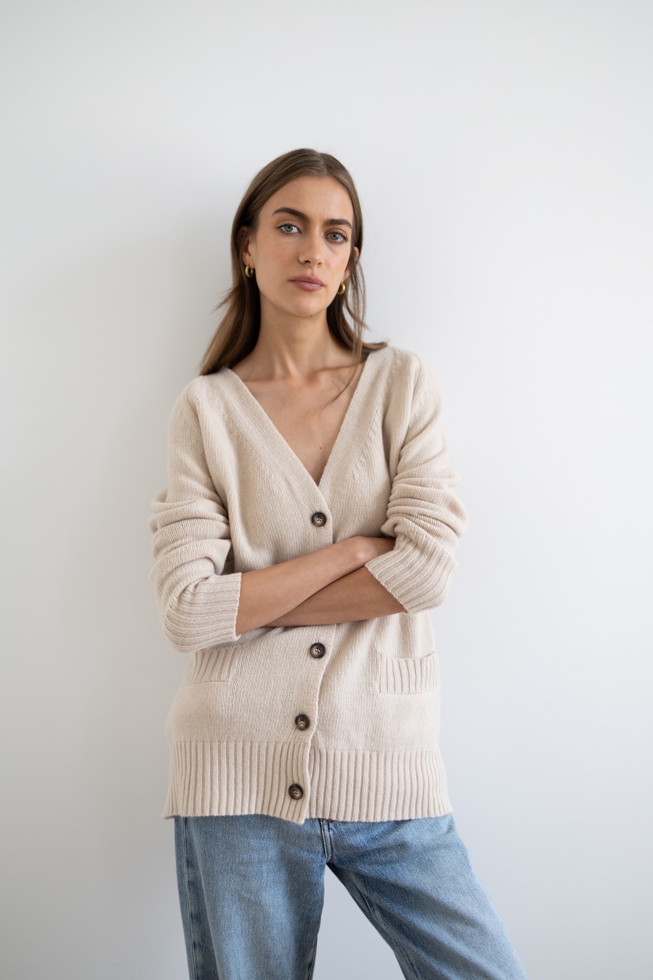 Kardigan Taylor biszkoptowy - obrazek 3