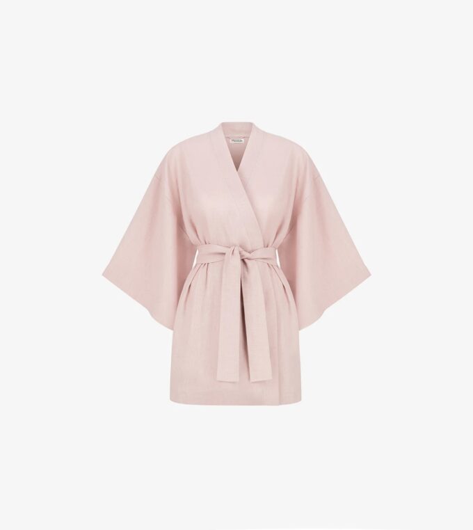 slou-plantule-kimono-lniane-krotkie-rozowe