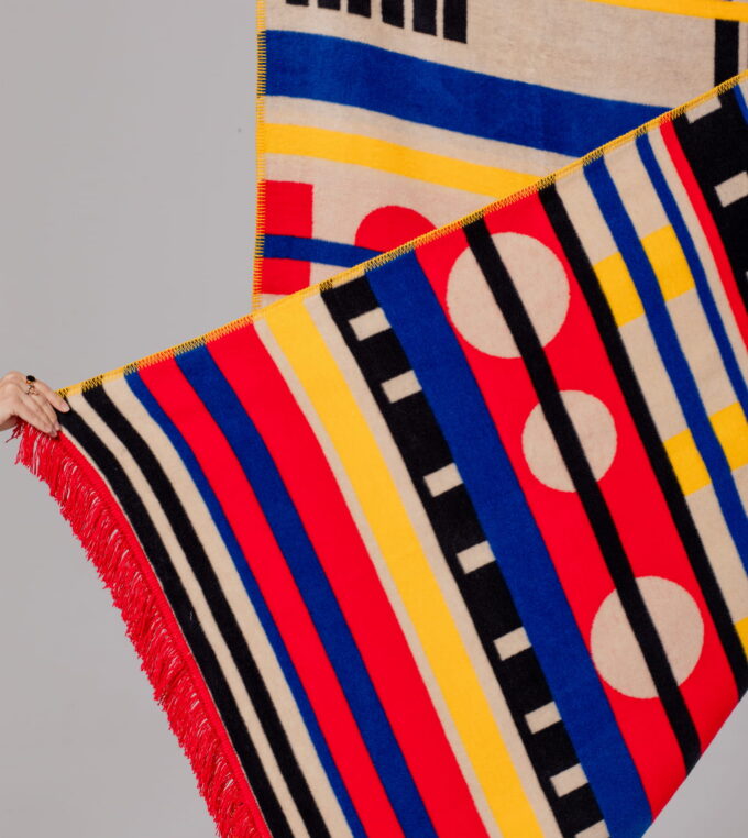 Koc żakardowy Retro TV