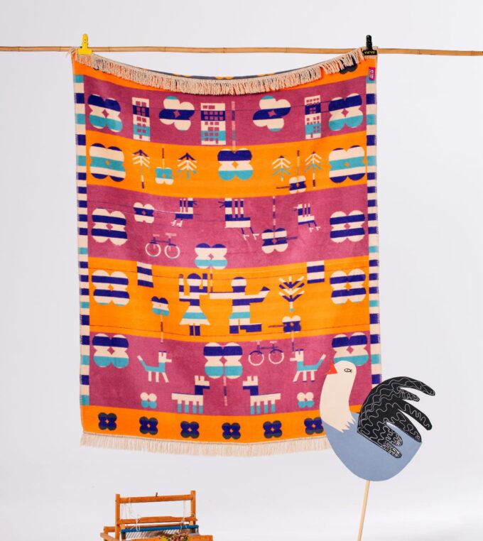 Koc żakardowy Życie Miasta Swawole