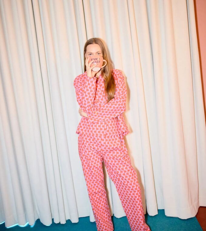 Spodnie Purple Printed