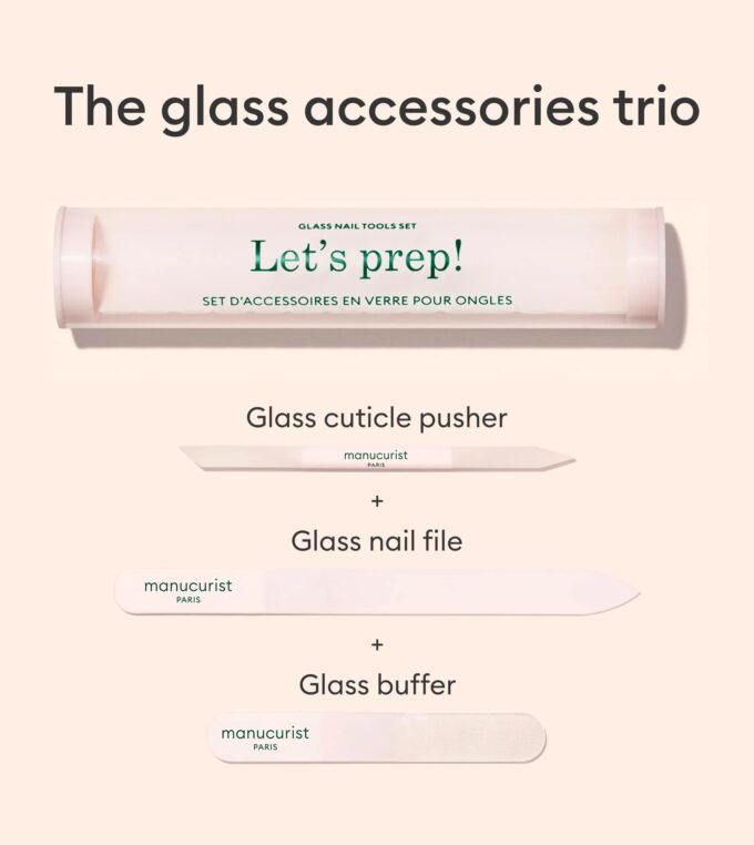 Zestaw szklanych akcesoriów do paznokci Let's Prep!