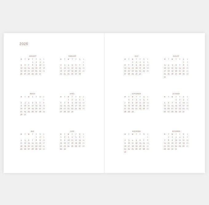 Kalendarz dzienny Everyday 2026 ink