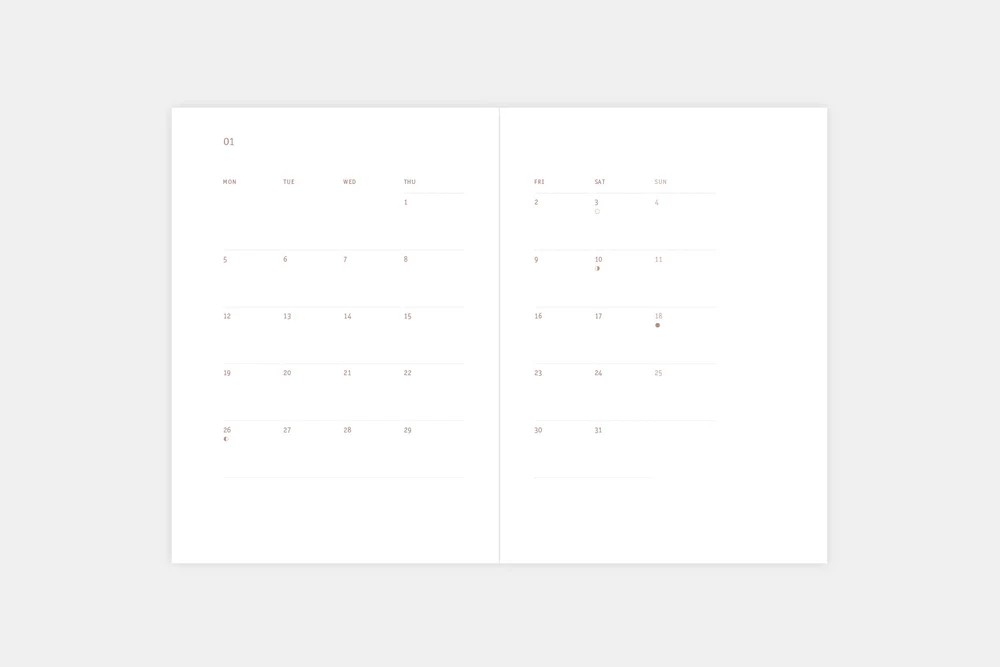 Kalendarz dzienny Everyday 2026 ink - obrazek 5