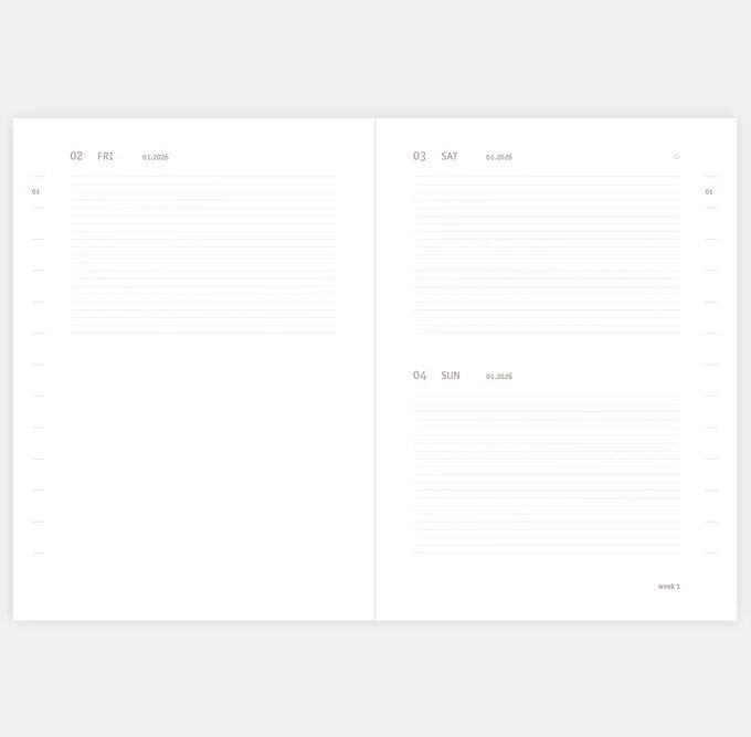 Kalendarz dzienny Everyday 2026 ink