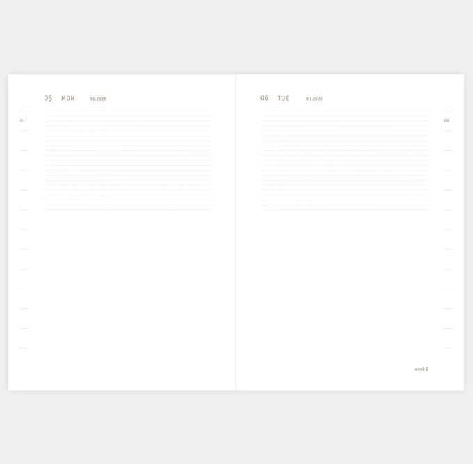 Kalendarz dzienny Everyday 2026 ink