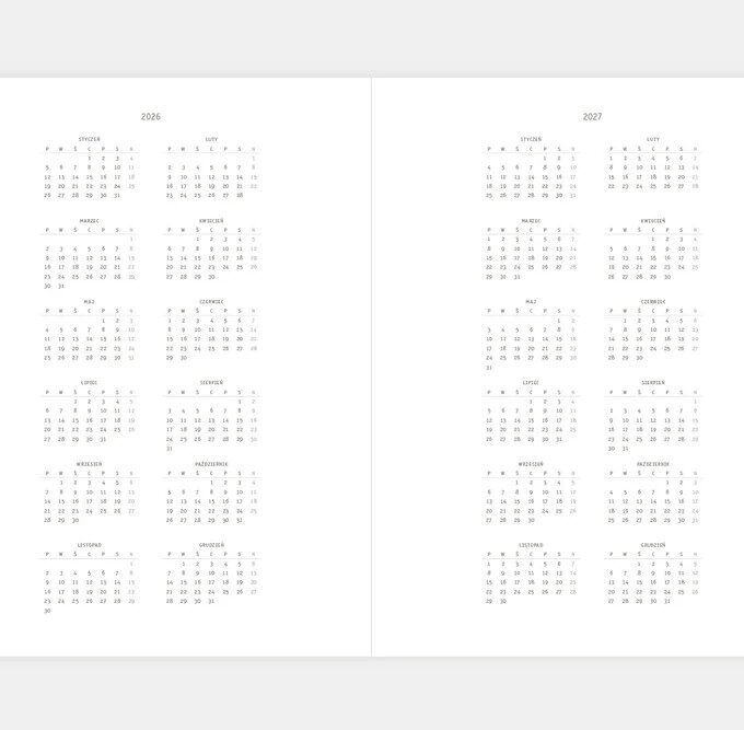 Kalendarz Klasyk MMXXVI czarny