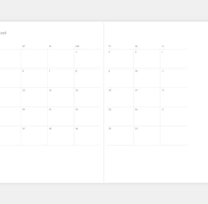 Kalendarz Klasyk MMXXVI czarny