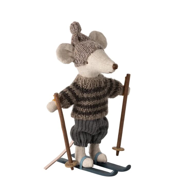 slou-maileg-myszka-narciarz-big-brother-grey