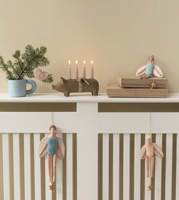 Świecznik drewniana świnka Advent Nature