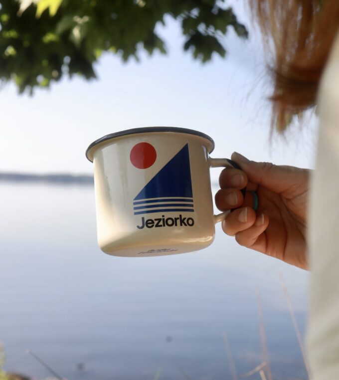 Kubek emaliowany Jeziorko