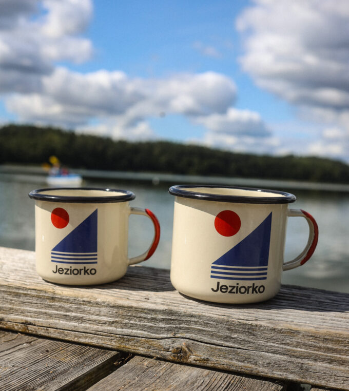 Kubek emaliowany Jeziorko