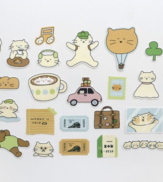 Naklejki duże Cat's Happy Trip