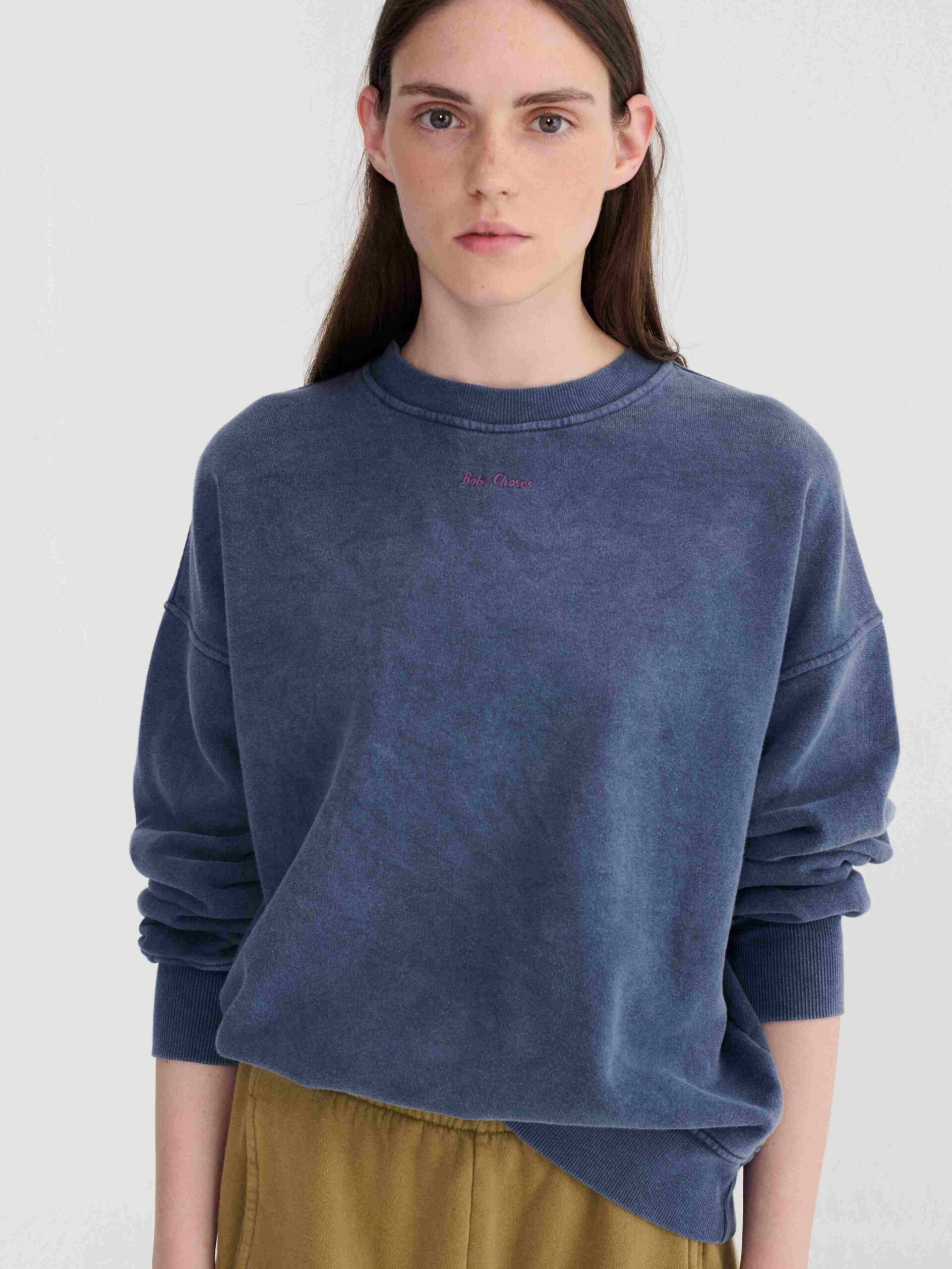 Bluza Embroidery Bobo Choses Navy Blue - obrazek 3