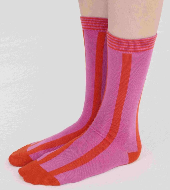 Skarpetki Pink Cotton Long Purple