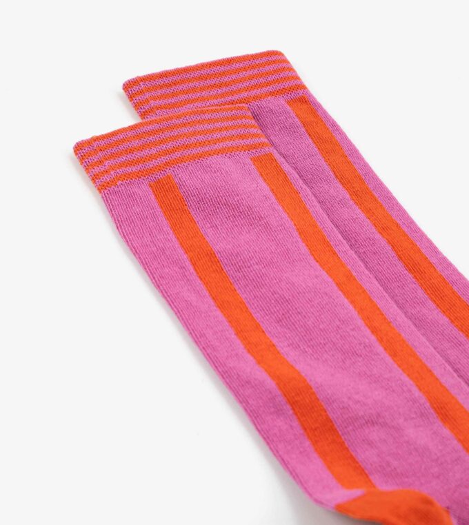 Skarpetki Pink Cotton Long Purple