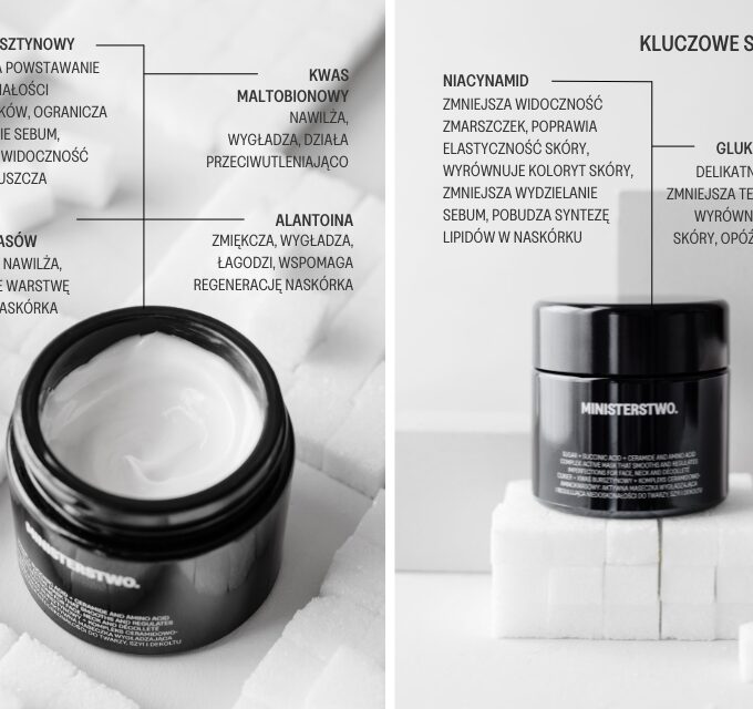 Wygładzająca maska do twarzy - krem na noc - Cukier