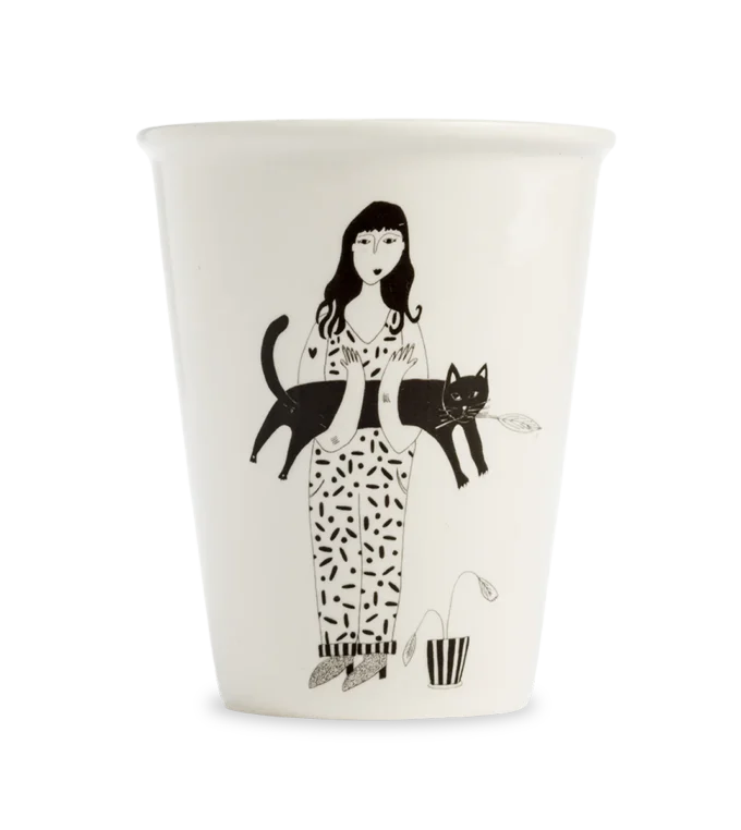 Porcelanowy black cat SLOU